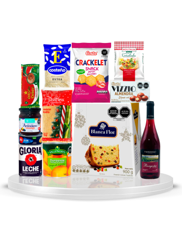 CAJA NAVIDEÑA BLANCA FLOR 2025 2