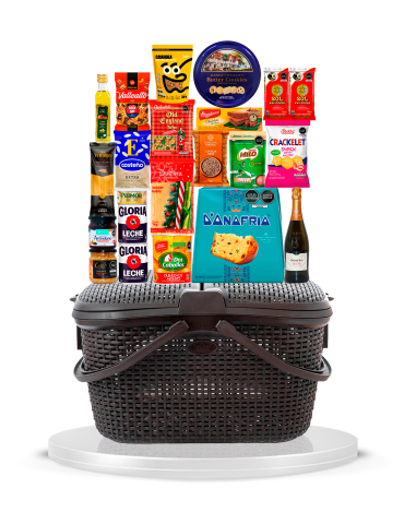 CANASTA NAVIDEÑA RATAN FAMILIAR 2025