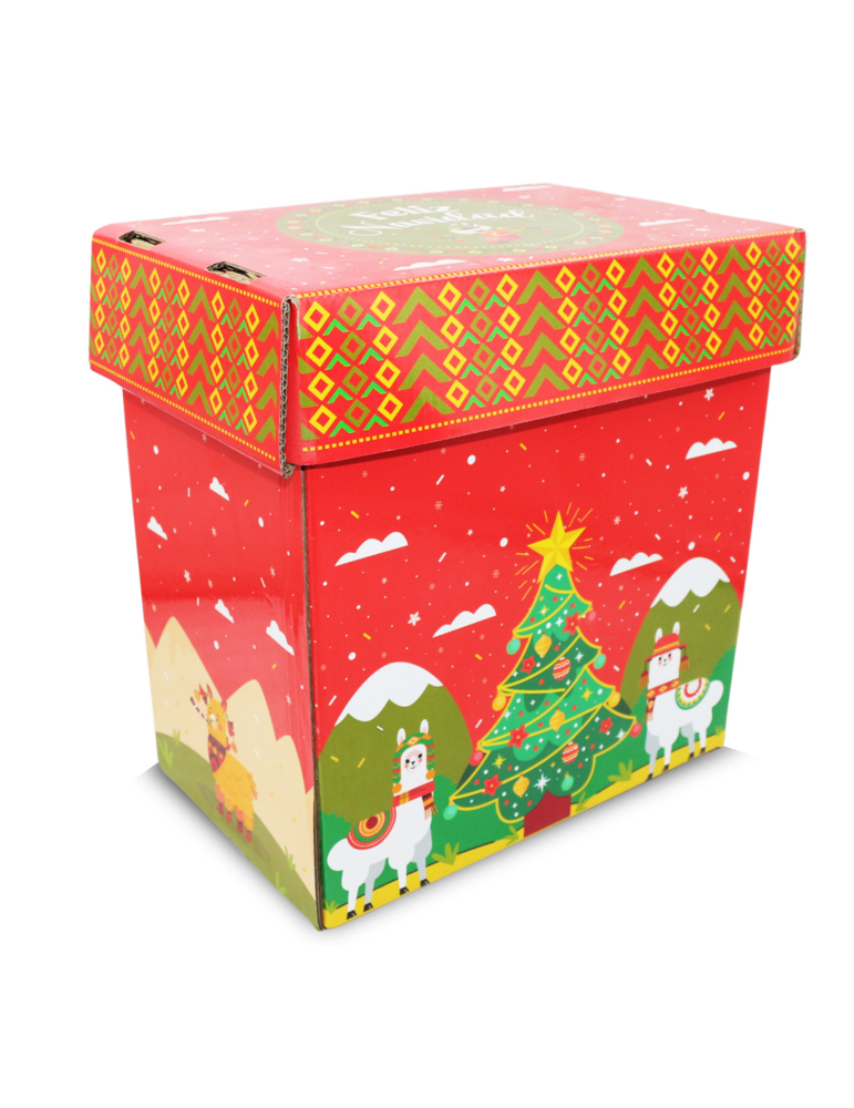 CAJA NAVIDEÑA BLANCA FLOR