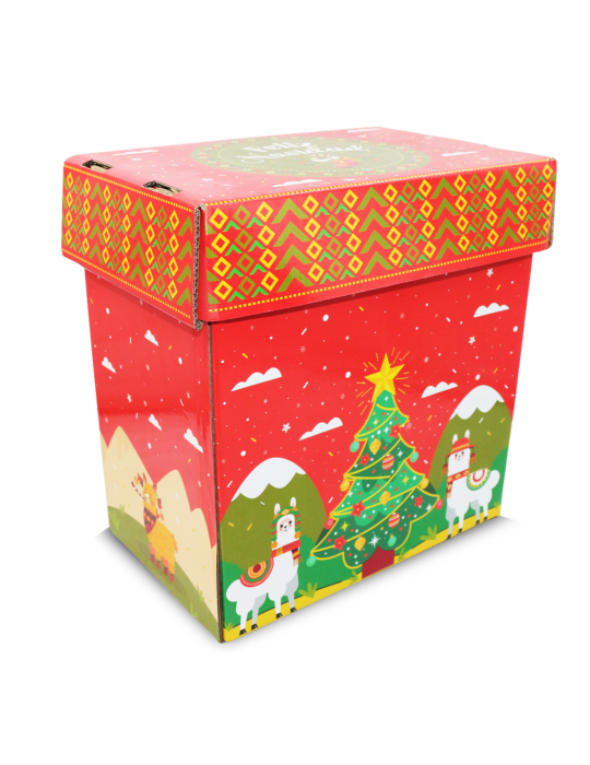 CAJA NAVIDEÑA BLANCA FLOR
